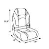 DeckMate 52" High Back Bench Seat Set - Light Gray and Red view 2