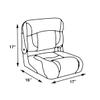 DeckMate 52" High Back Bench Seat Set - Light Gray and Red view 3