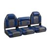 DeckMate 52" High Back Bench Seat - Charcoal and Blue view 1