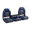 DeckMate 52" High Back Bench Seat - Charcoal and Blue view 2