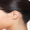 14k REAL Yellow Gold Peg Head Set 3mm Pink Star Solitaire CZ Stud Earrings with Screw Back view 4