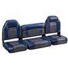 DeckMate 59" Bass Boat Bench Seat Set - Charcoal and Blue view 1