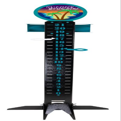 SWEN Products Tropical Oasis Steel Metal Lawn Scoreboard