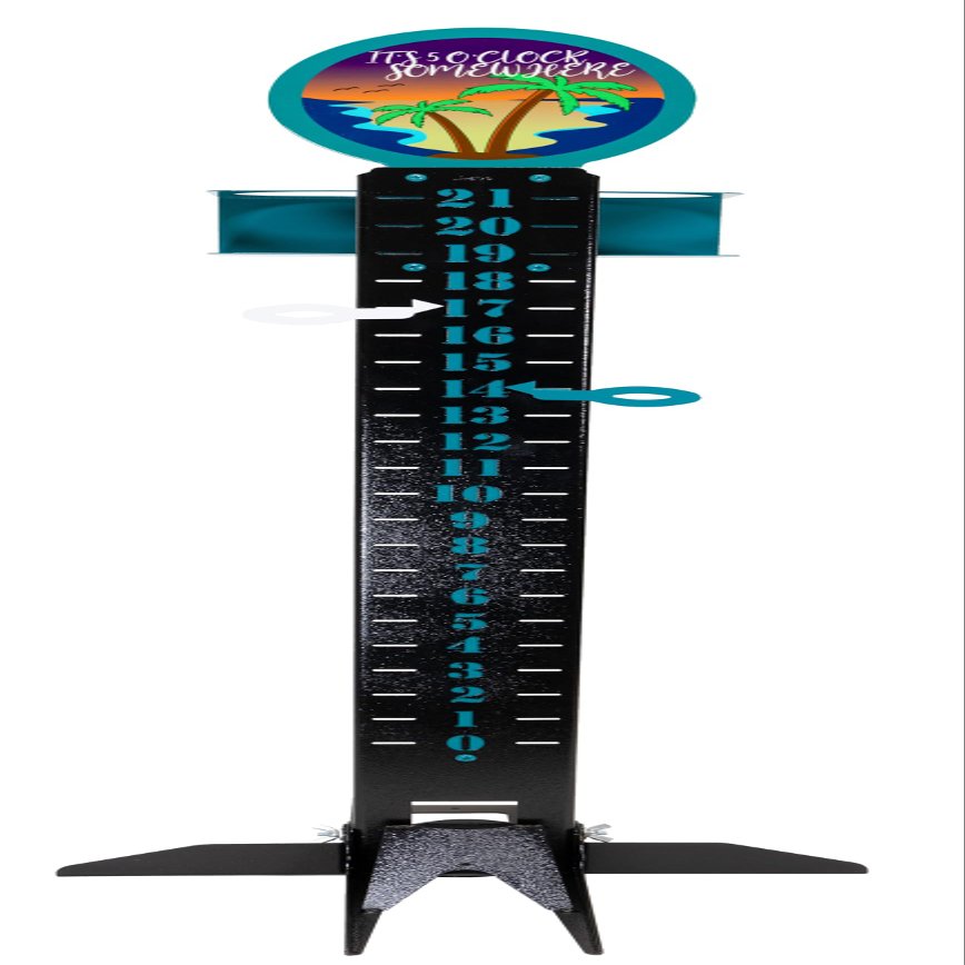 SWEN Products Tropical Oasis Steel Metal Lawn Scoreboard