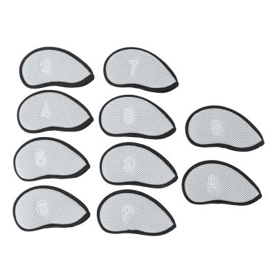10pcs Golf Iron Covers,Breathable Meshy Golf Iron Covers Set with Magic Tape,Soft Lining Protective Golf Iron Covers Set Fit Most Irons (3)