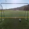 Vallerta 12 x 6 Ft. Black Galvanized Steel Soccer Goal Set (Two Soccer Goals) Portable Outdoor Training Aid Suited for All Weather Conditions (Black, 12' X 6' Set (2 Goals + 4 Nets)) view 1