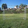 Vallerta 12 x 6 Ft. White Galvanized Steel Soccer Goal Set (Two Soccer Goals) Portable Outdoor Training Aid Suited for All Weather Conditions (White, 12' X 6' Set (2 Goals + 2 Nets)) view 2
