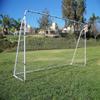 Vallerta 12 x 6 Ft. White Galvanized Steel Soccer Goal Set (Two Soccer Goals) Portable Outdoor Training Aid Suited for All Weather Conditions (White, 12' X 6' Set (2 Goals + 2 Nets)) view 3
