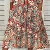 Akivide Women's Boho Floral Print V Neck Dress Loose Long Sleeve Summer Casual Beach Maxi Dresses with Pockets view 3