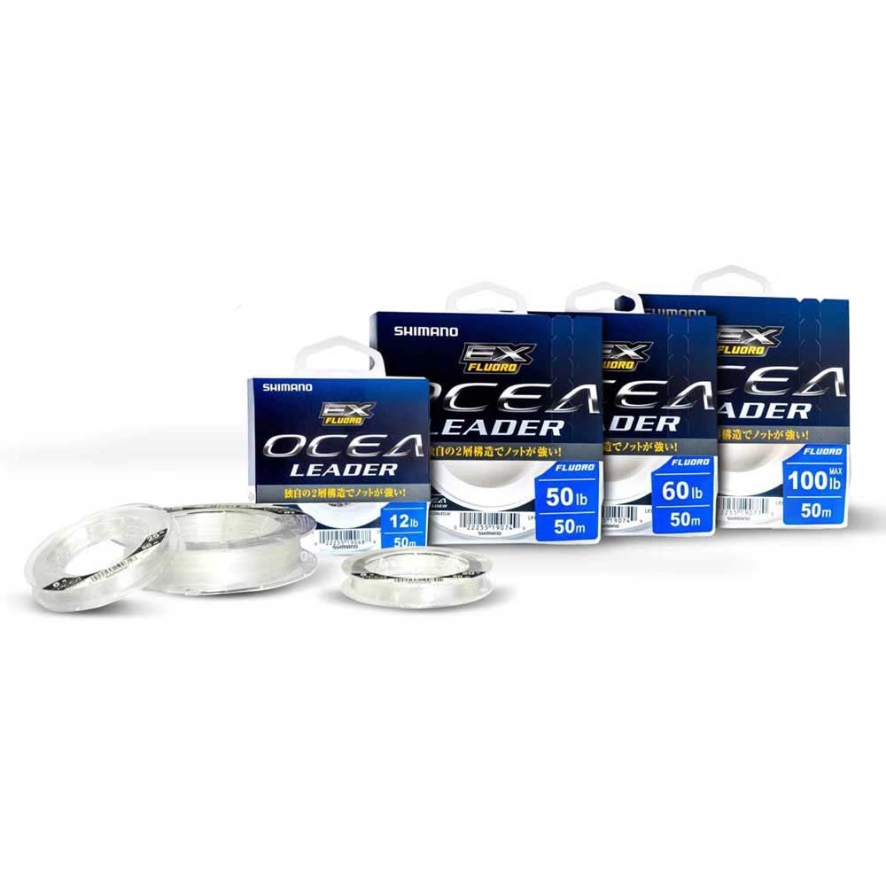 SHIMANO 59WCL74FU1G Line Ocea EX Fluoro Leader 50m 0.476mm 30lb Clear Hardware, Other Tools, Multicolor
