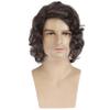 Baruisi Mens Short Curly Brown Wig Handsome Synthetic Full Wigs Natural Halloween Cosplay Costume Hair Wig view 2