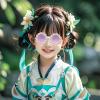 Topbuti Girls Round Daisy Flower Sunglasses Flower Shaped Cute Glasses UV 400 Protection Outdoor Beach Eyewear Girl Boy Gifts (1, White) view 4