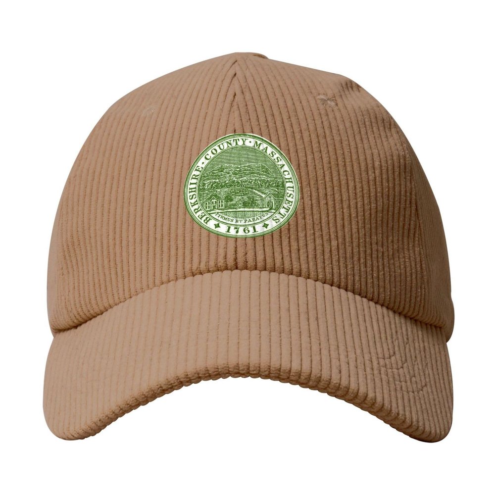 BIRYHG Seal of Berkshire County, Massachusetts Corduroy Baseball Caps for Women Men Adjustable Dad Hat Khaki