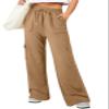 Aleumdr Women's Athletic Sweatpants High Waist Wide Leg Pants Lounge Joggers Baggy Cargo Pants Casual Loose Sweat Pants with Pockets Light Brown XX-Large view 1