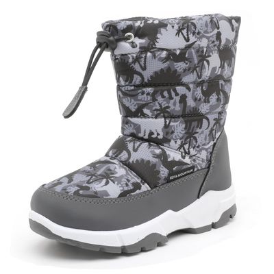Nova Mountain Boys Girls Little Kids Winter Snow Boots,NF NFWB102 GreyDino 7