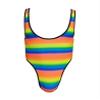 Linjinx Men's U Neck Cutout Bodysuit One Piece Jockstrap Leotard Underwear Wrestling Singlet Coloful Large view 1