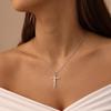 Lcherry Kim Name Cross Necklace Personalized Custom Name Cross Necklace for Women Customized Jewelry Gift for Women view 4