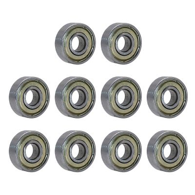 GREYWAWA 10Pieces Ball Bearings 608ZZ Grooves Miniature Bearings for Skateboard Scooter 3D Printers Bearings Accessories, carbon steel