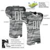 Custom Adult Youth Breathable Football Jersey V-Neck Mesh Athletic Football Shirts Gray view 3