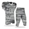 Custom Adult Youth Breathable Football Jersey V-Neck Mesh Athletic Football Shirts Gray view 4