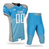 Custom Adult Youth Breathable Football Jersey V-Neck Mesh Athletic Football Shirts Gray Blue view 4