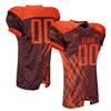 Custom Adult Youth Breathable Football Jersey V-Neck Mesh Athletic Football Shirts Orange Wine view 1