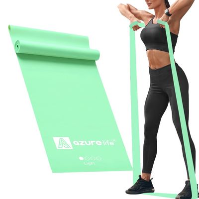 A AZURELIFE Professional 8 Yards Bulk Resistance Bands Rolls or 5,6,7 ft. Long Non-Latex Elastic Exercise Bands, Stretch Bands for PT, Yoga, Pilates, Rehab, at-Home or The Gym Workouts