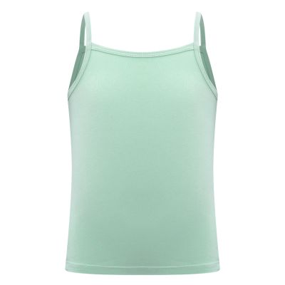 Agoky Girls Basic Cami Tank Tops Kids Sleeveless Athletic Lightweight Cute Summer Top Underwear 2-12 Years Green 11-12 Years