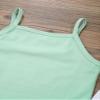 Agoky Girls Basic Cami Tank Tops Kids Sleeveless Athletic Lightweight Cute Summer Top Underwear 2-12 Years Green 11-12 Years view 2