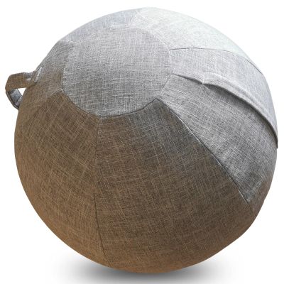 AOLIAZMAX Exercise Ball Cover for Pilates Ball, Yoga Ball, Birthing Ball, Sitting Ball Chair, Office Ball Chair[Ball not Included](Gray,65CM)
