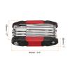 HARFINGTON Bike Repair Multitool, 16 in 1 Multi-Function Portable Bicycle Mechanic Repair Set Cycling Maintenance Tool Kit for Bicycle Mountain Bike and Road Bike, Red view 2