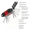 HARFINGTON Bike Repair Multitool, 16 in 1 Multi-Function Portable Bicycle Mechanic Repair Set Cycling Maintenance Tool Kit for Bicycle Mountain Bike and Road Bike, Red view 4