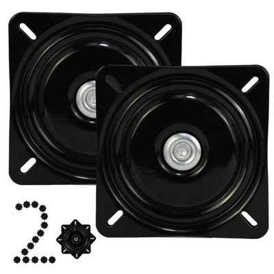 6 Inch 2Pcs Boat Seat Swivel Mount Plate,Square Swivel Mechanism for Furniture Recliner Chair,Bar Stool Swivel Plate Replacement