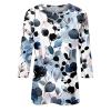3/4 Length Sleeve Womens Tops 2026 Spring Summer Clothing for Women Plus Size Shirts for Women 3/4 Sleeve Tops Crew Ncek Floral Print Trendy Causal Blouse A41 Navy 3XL view 3