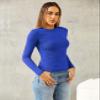 Abardsion Women's Long Sleeve Shirts Spring 2026 Casual Basic Going Out Crop Tops Slim Fit Tight Y2K Clothes(Royal Blue, M) view 3