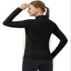 Pioneer Camp Women's Quarter Zip Pullover Long Sleeve Thermal Fleece Lining Lightweight Athletic Tops for Running Golf Black view 2