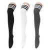 Century Star 3 Pairs Thigh High Socks for Women Over the Knee High Socks Triple Stripe Long Stockings Thigh Highs Leg Warmer 3 Pairs 2 view 1