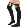Century Star 3 Pairs Thigh High Socks for Women Over the Knee High Socks Triple Stripe Long Stockings Thigh Highs Leg Warmer 3 Pairs 2 view 2