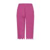 Women Casual Shorts Summer Ruffle Knee Length Shorts 2024 Women's 2024 Trendy Casual Loose Fit Elastic Waisted Pleated Linen Bermuda Shorts Long Shorts with Pockets Hot Pink view 3