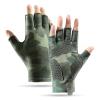 aifitbre Fingerless Fishing Gloves for Men & Women, Sun Protection Gloves Ideal for Fishing, Kayaking, Hiking, Paddling and Outdoor, Green view 1