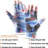aifitbre Fishing Gloves, Sun Gloves UPF 50+ Fingerless Gloves Lightweight, Comfortable, Breathable and Quick-Dry for Kayaking, Hiking, Light Blue view 4