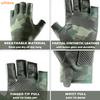 aifitbre Fingerless Fishing Gloves for Men & Women, Sun Protection Gloves Ideal for Fishing, Kayaking, Hiking, Paddling and Outdoor, Green view 3