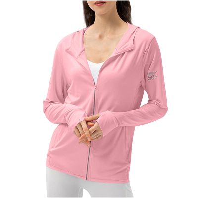 Womens Sunscreen Shirt Top UV Protection Breathable Long Sleeve Hoodie Lightweight Quick Dry SPF Hiking Fishing Shirt