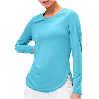Sunscreen Long Sleeve Tops for Women UV Protection Breathable Shirts Lightweight Quick Dry SPF Hiking Fishing Shirts