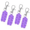 uxcell 4pcs Paracord Zipper Pulls, Paracord Lanyard Keychain for Backpacks, Tents, Trolley Cases, Traveling Cases, Key, Jackets, Purple view 1