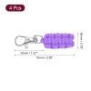 uxcell 4pcs Paracord Zipper Pulls, Paracord Lanyard Keychain for Backpacks, Tents, Trolley Cases, Traveling Cases, Key, Jackets, Purple view 2