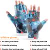 aifitbre Fishing Gloves UPF 50+ Sun Gloves UV Protection Fingerless Gloves Men Women for Outdoor, Kayaking, Rowing, Paddling, Blue view 4