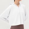 NineFit Basics Womens Sunscreen Shirt Top UV Protection Breathable Long Sleeve Hoodie Lightweight Quick Dry SPF Hiking Fishing Shirt, Small, A02_white view 4