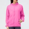 NineFit Basics Womens Sunscreen Shirt Top UV Protection Breathable Long Sleeve Hoodie Lightweight Quick Dry SPF Hiking Fishing Shirt, Medium, A03_pink view 3