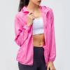 NineFit Basics Womens Sunscreen Shirt Top UV Protection Breathable Long Sleeve Hoodie Lightweight Quick Dry SPF Hiking Fishing Shirt, Medium, A03_pink view 4